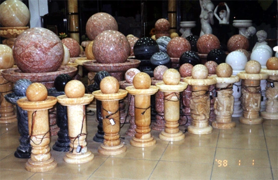 Natural Stone Garden Products Decoration Fengshui Marble Sphere Rolling Fountain